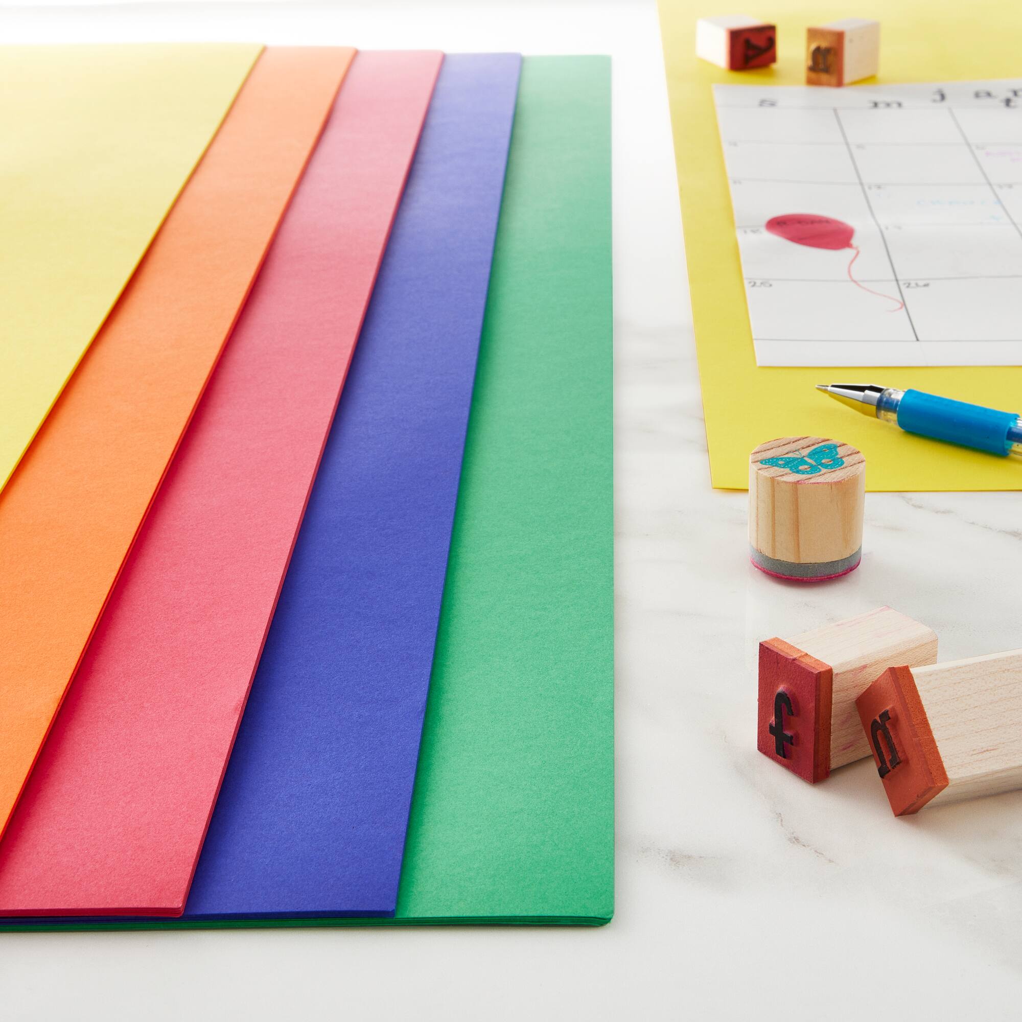 9 Packs: 30 ct. (270 total) Primary 12" x 24" Cardstock Paper by Recollections™
